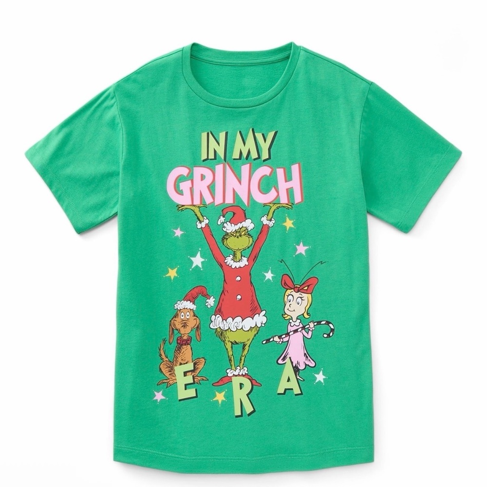 Green Grinch Graphic Kids T-Shirt